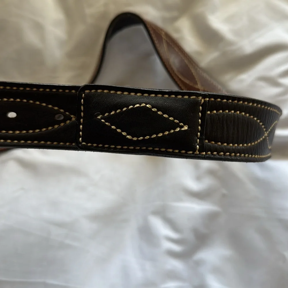 Vintage Brown Men's Buckle-less Belt Hereford Brand Full Grain Cowhide